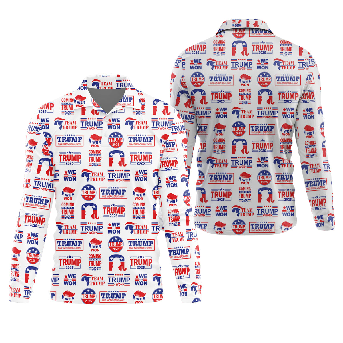 Coming Soon Trump Pattern Christmas Golf Tops For Men, Christmas Golf Shirt, Men Golf Apparel