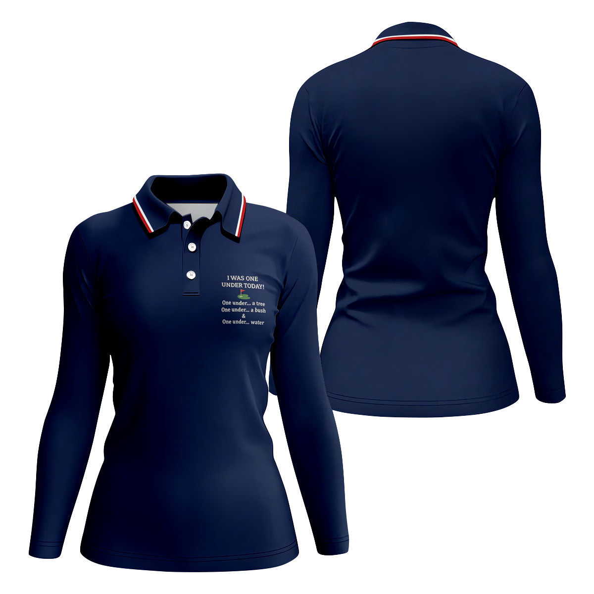 I Was One Under Today Navy Golf Shirt, Funny Golf Shirt, Ladies Golf Tops, Golf Shirt For Women