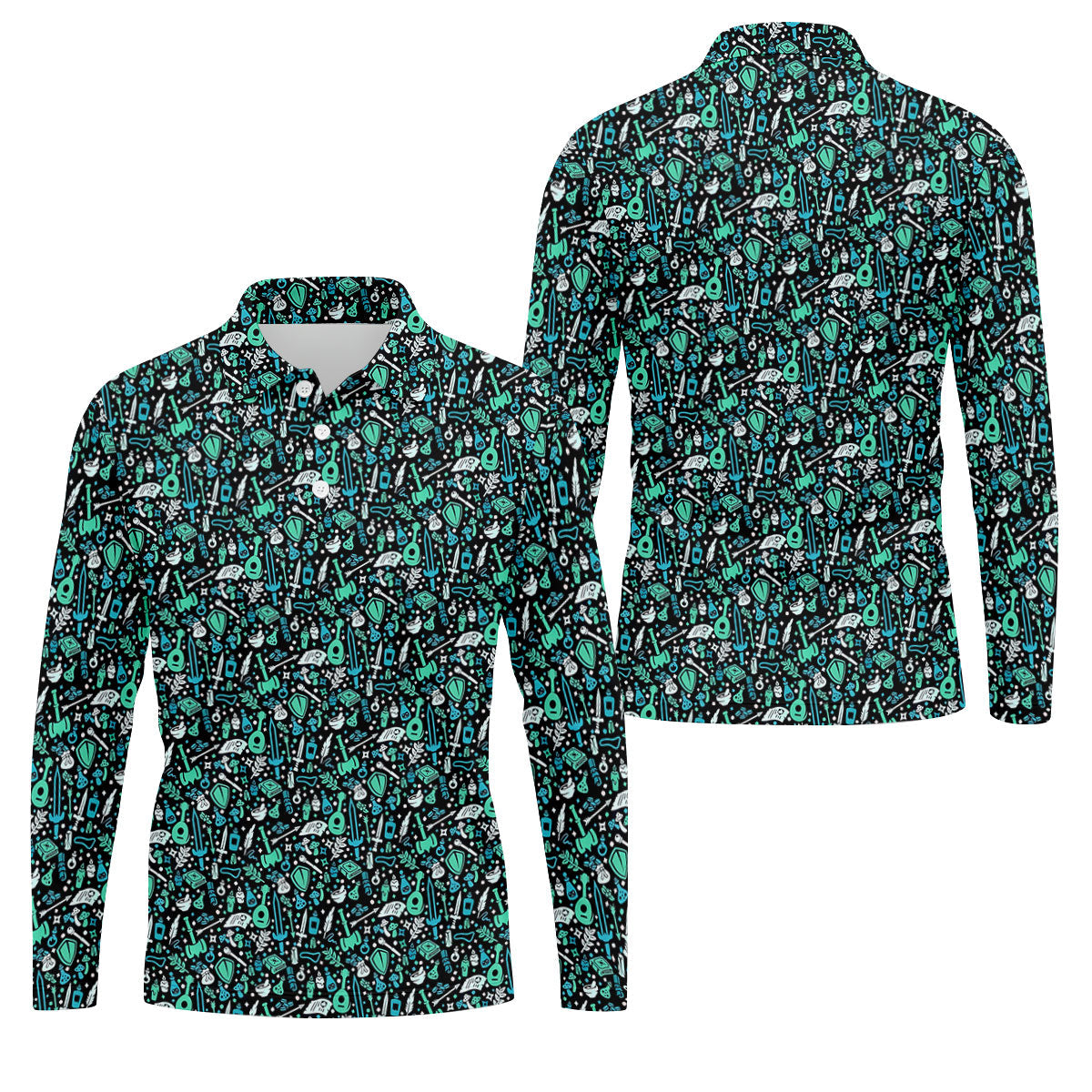 Mystic Items Dragon Game Golf Tops For Men, Polo ShirtFor Men, Golf Shirts For Men