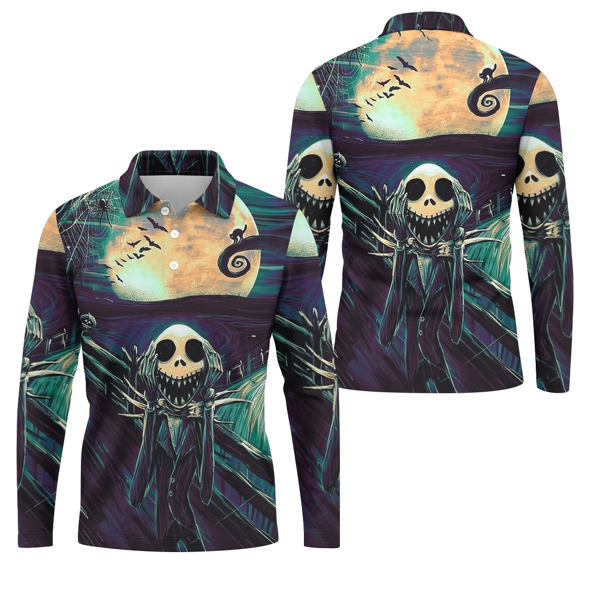 Halloween Skeleton Horror Character Golf Shirt, Printed Golf Shirts, Hawaiian Golf Shirt