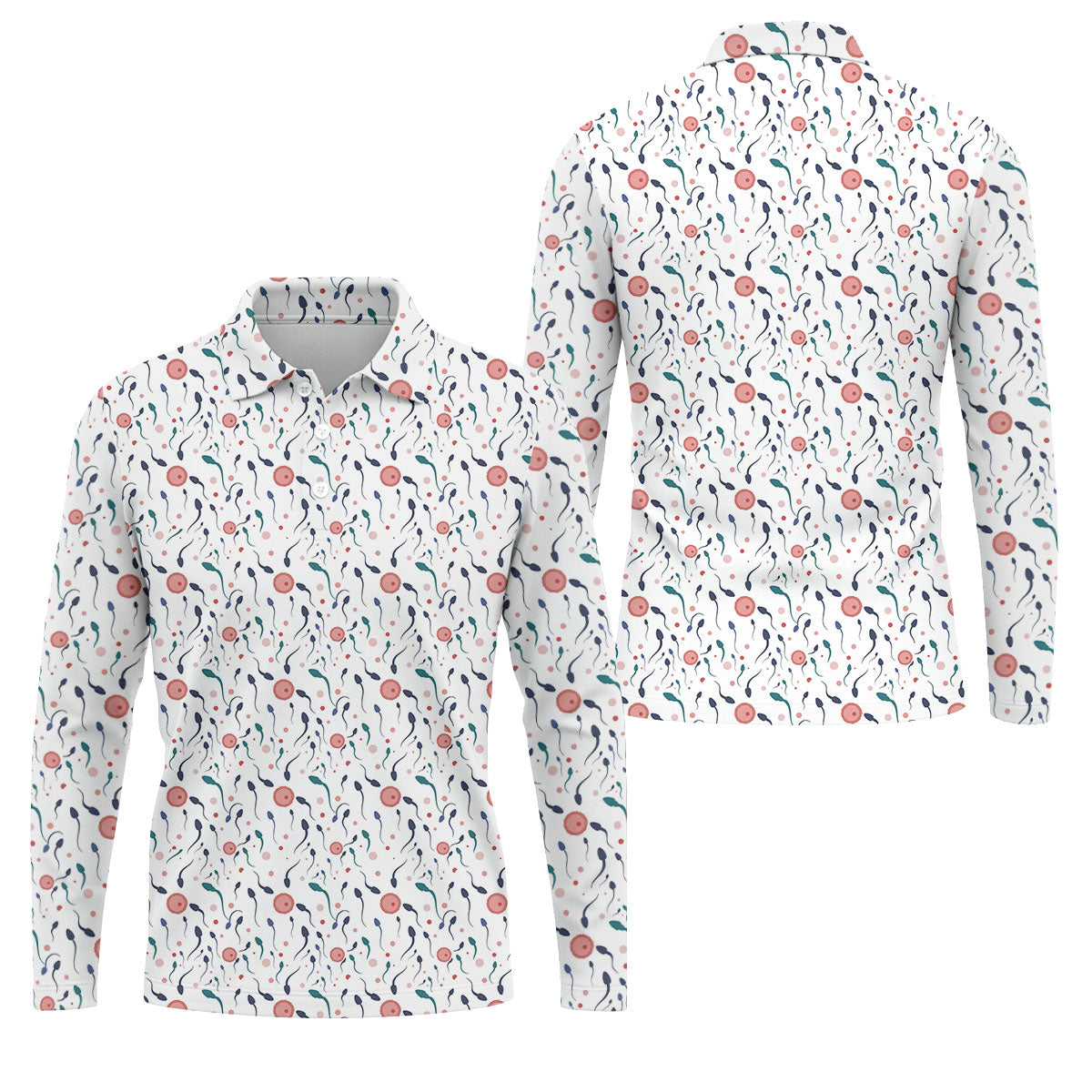Funny Crazy Egg Fertilization White Golf Shirt, Golf Gifts For Valentine's Day, Polo ShirtFor Men