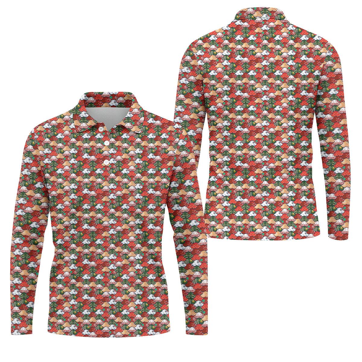 Fun Christmas Colorful Shirts For Men, Naughty Christmas Golf Shirt, Polo ShirtFor Men, Golfing Apparel