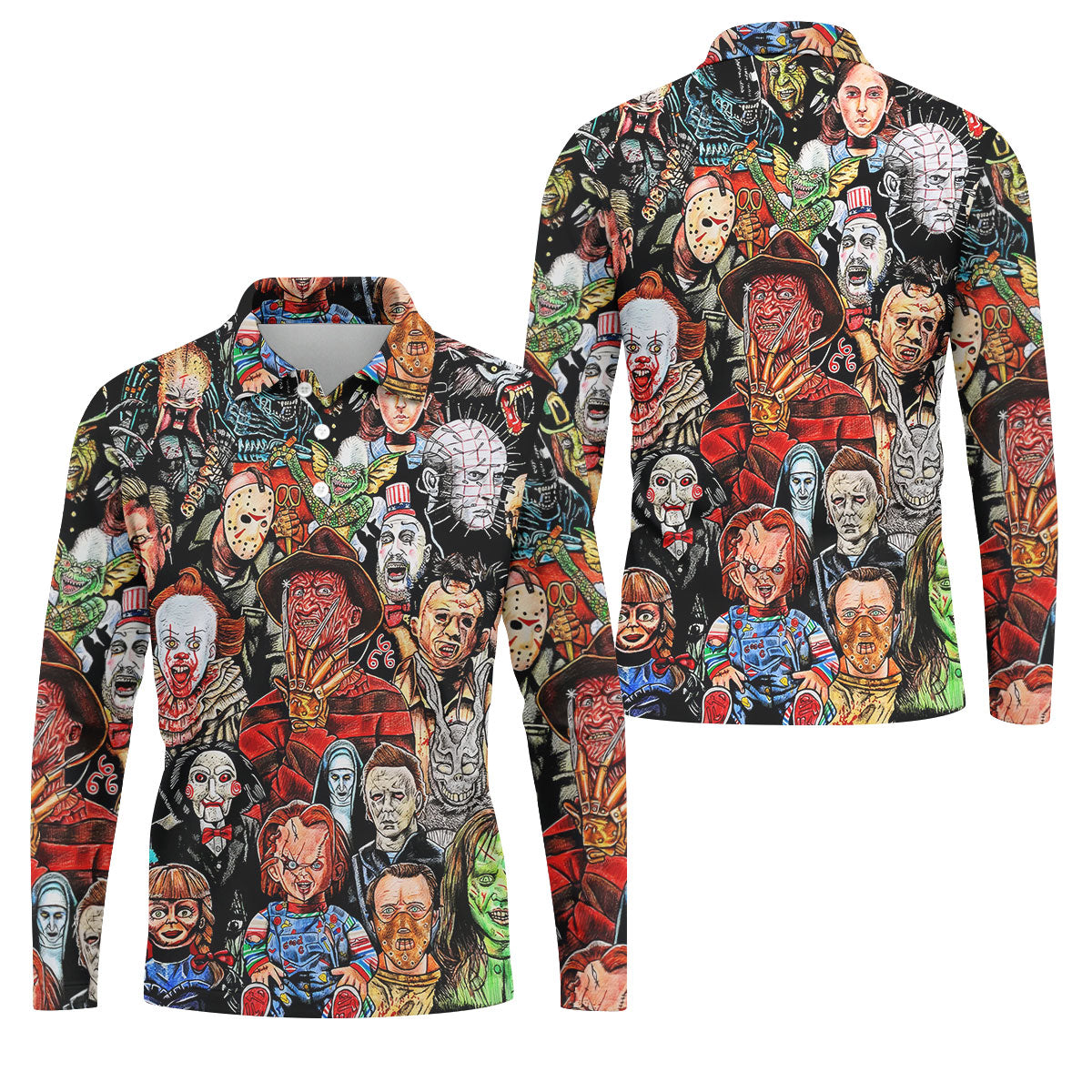Halloween Golf Shirts, Golf Tops For Men, Gifts For Golf Lovers, Polo ShirtFor Men, Golfing Apparel