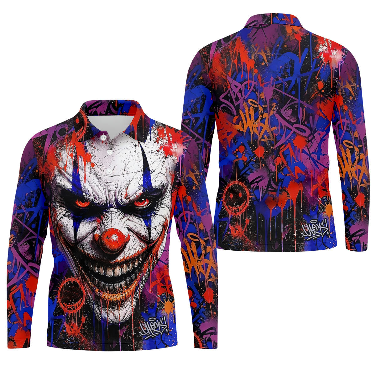 Halloween Horror Character Golf Shirt, Golf Shirts For Men, Hawaiian Golf Shirt