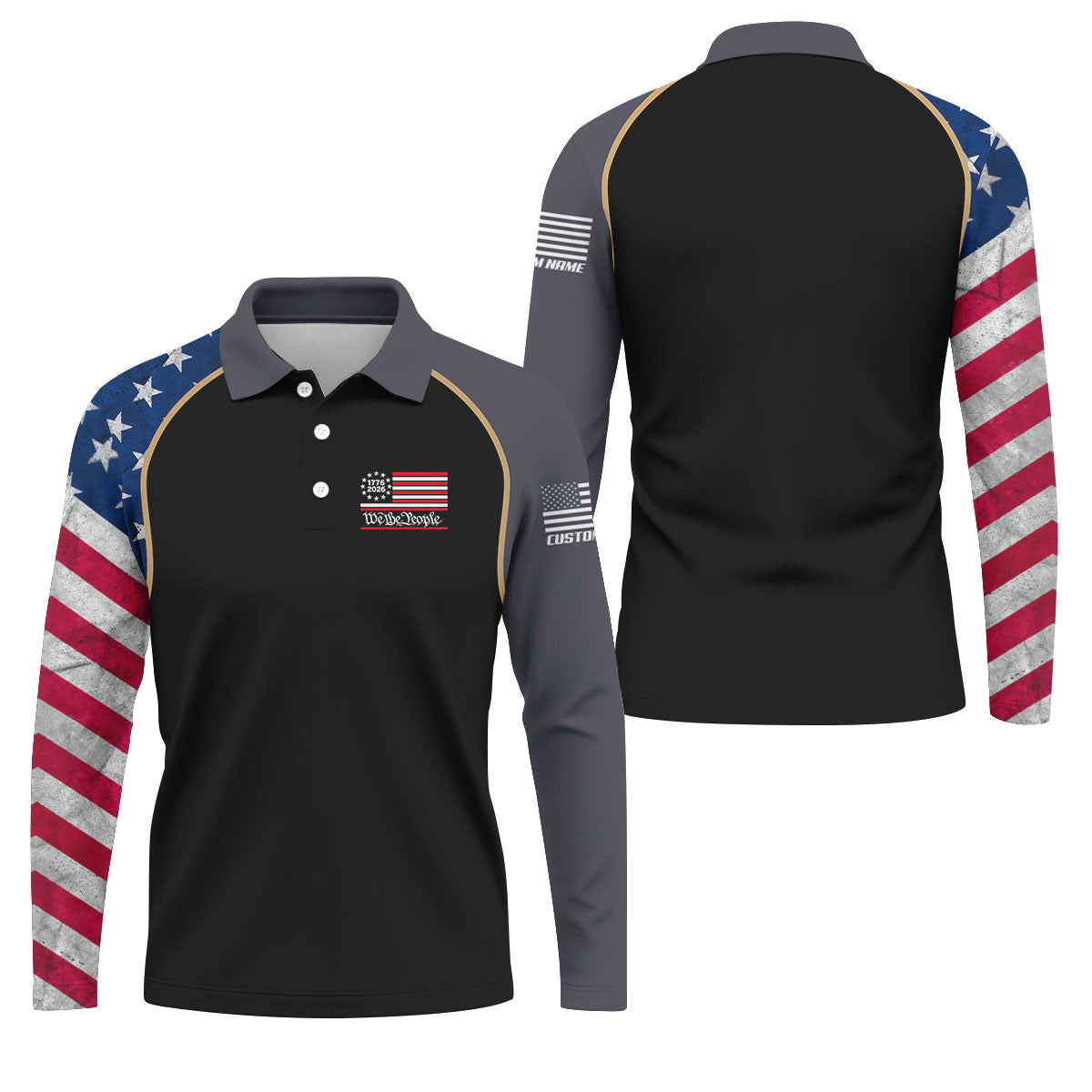 1776-2026 We The People 4th Of July Golf Shirt, Patriotic Golf Shirt, 250 Years Of America Golf Shirts For Men