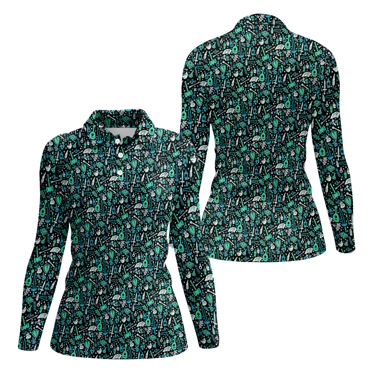 Mystic Items Dragon Game Women's Golf Tops, Women's Polo Shirt, Ladies Golf Shirts