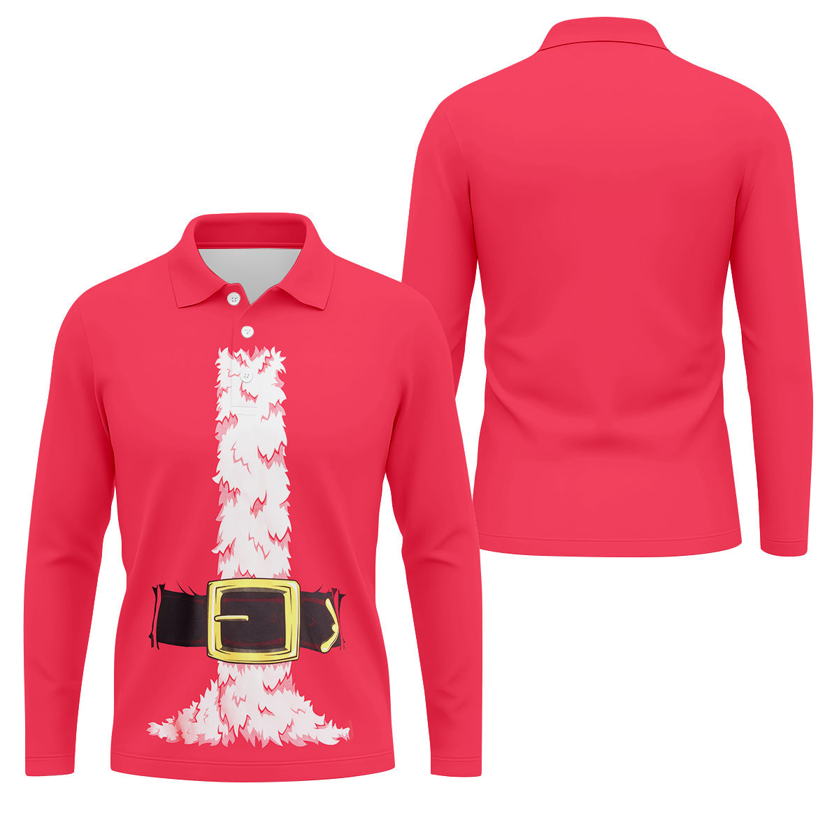 Funny Santa Claus Golf Tops For Men, Christmas Golf Shirt, Polo ShirtFor Men, Christmas Golf Shirt