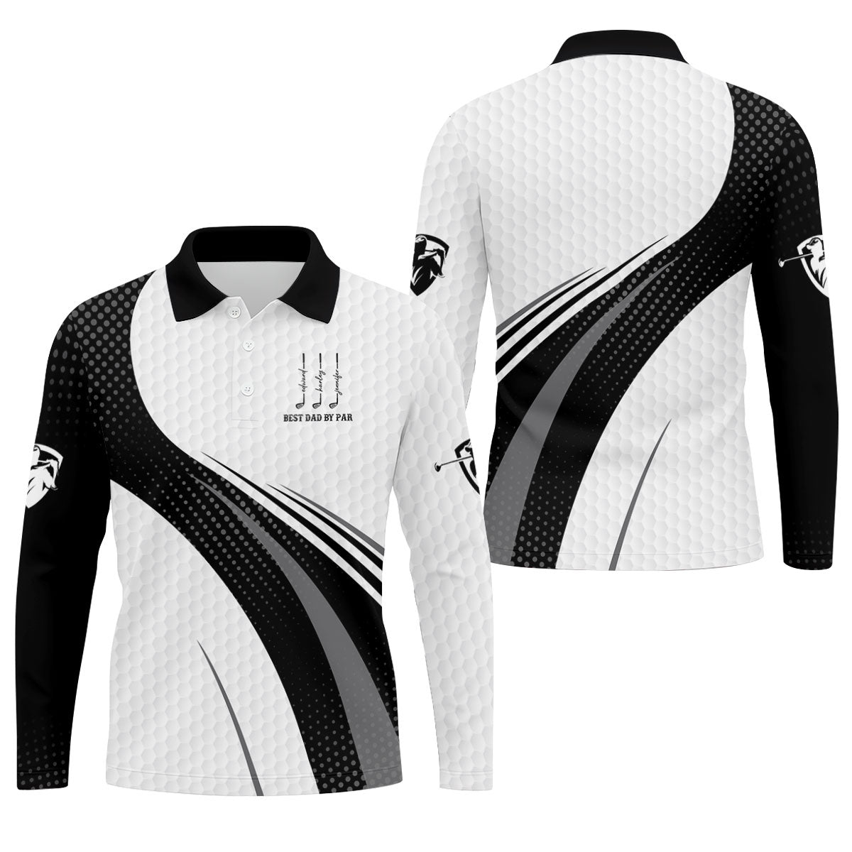 Best Dad By Par Dimple Pattern Father's Day Golf Shirt, Polo ShirtFor Men, Gift For Golf Dad