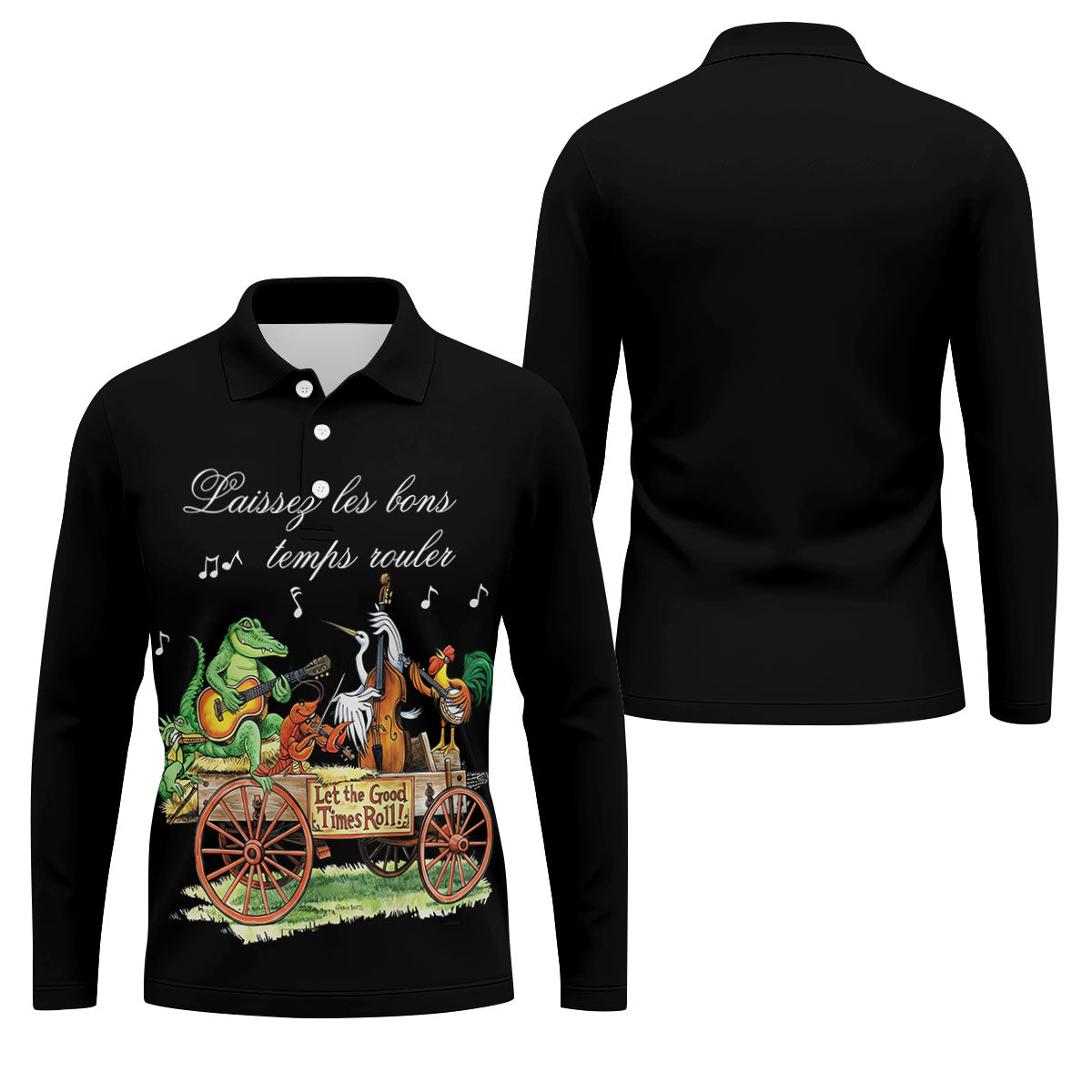 Let The Good Times Roll Animals Band Mardi Gras Celebrations Polo ShirtFor Men, Golf Shirts For Men