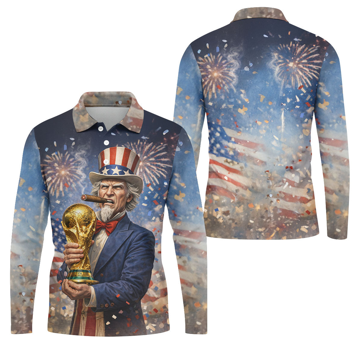 Patriotic American Sport Polo, American Football Shirt, Game Day Football Theme Polo For Men