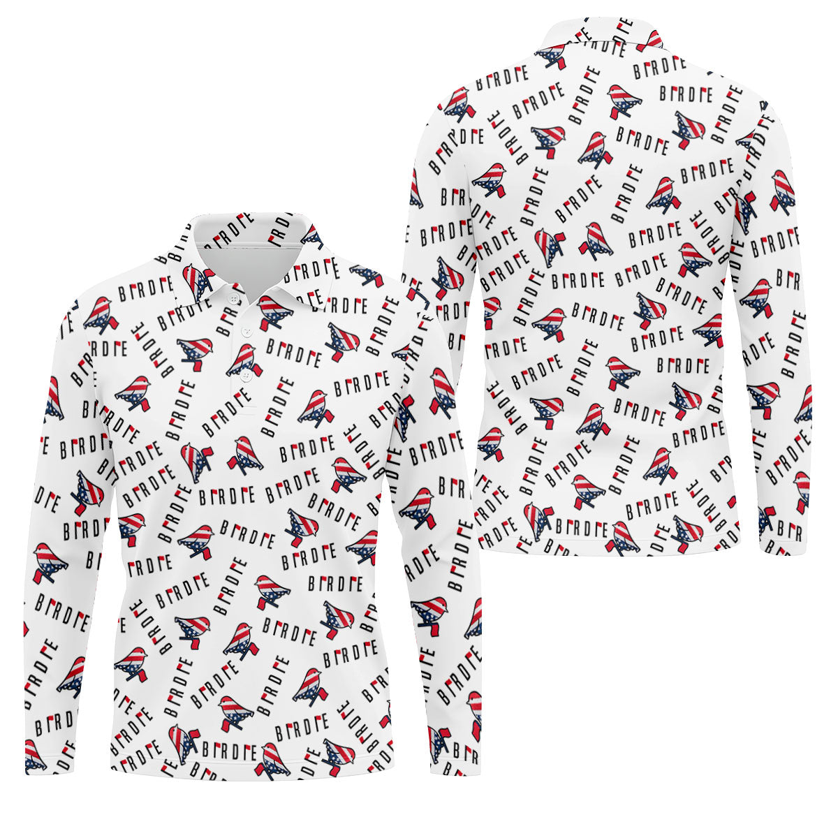 American Flag Pattern Patriotic 4th Of July Golf Tops For Men, 250th Anniversary Golf Shirts For Men