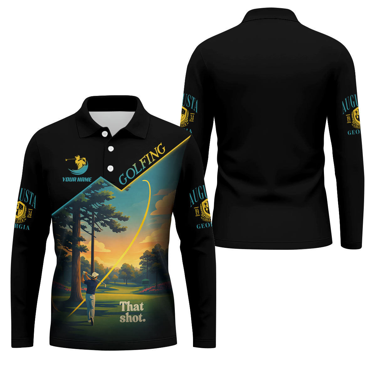 That Shot Augusta Georgia Golf Tournament Golf Shirts For Men, Performance Golf Shirt, Polo ShirtFor Men