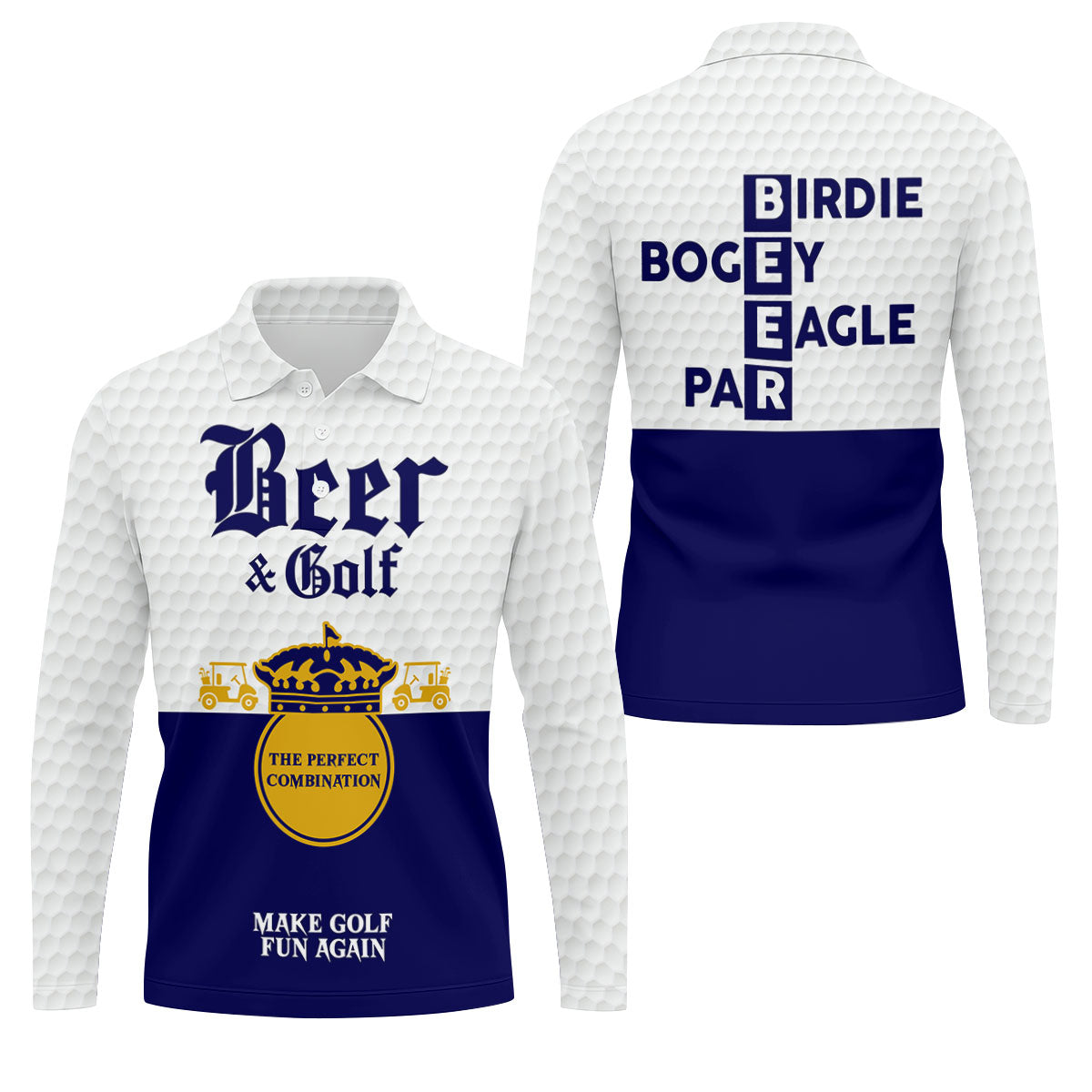 Beer And Golf The Perfect Combination Golf Tops For Men, Golf Shirts For Men, Polo Shirtor Men