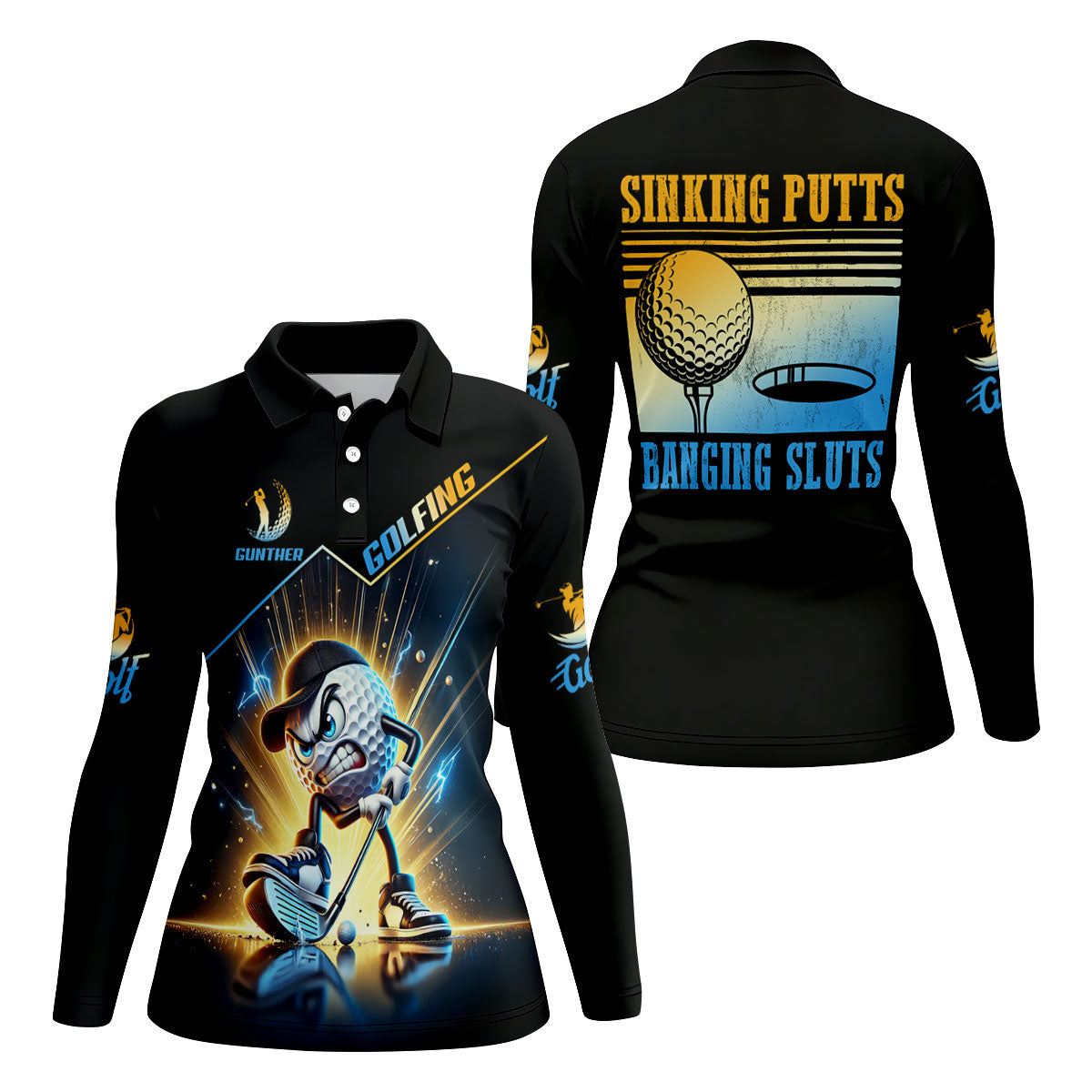 Sinking Putts Banging Sluts Fun Golf Shirt, Women Golf Top, Golf Shirt For Women, Ladies Golf Shirts