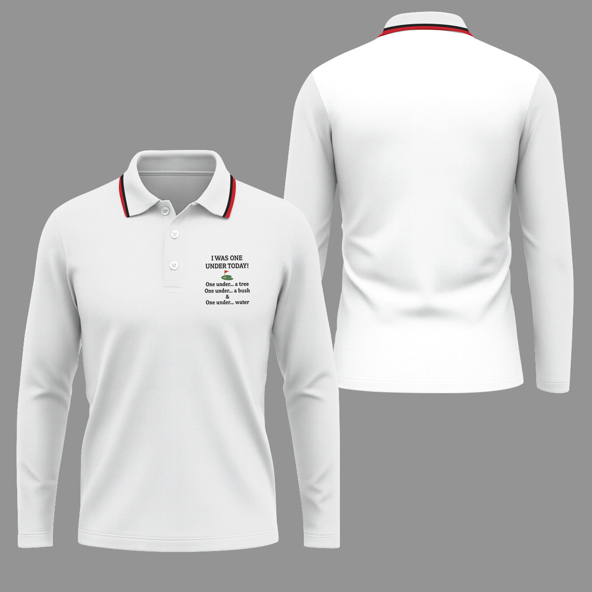I Was One Under Today White Golf Shirt, Funny Golf Shirt, Golf Shirts For Men, Polo Shirt Men