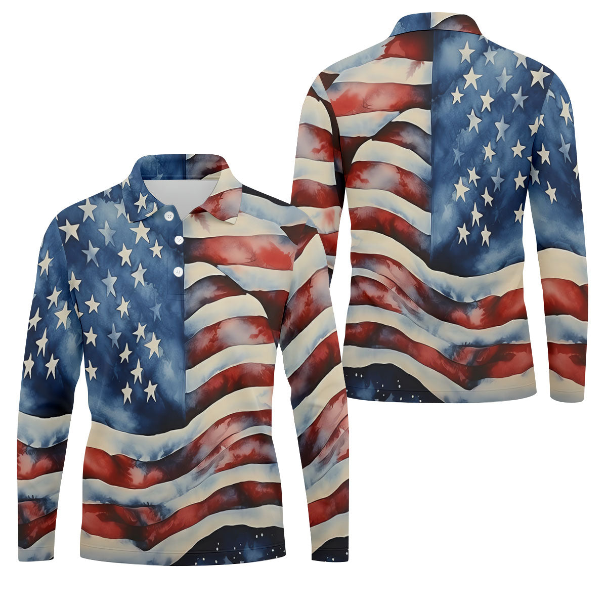 American Flag Golf Shirt, Patriotic Golf Polo Shirt0th Anniversary Polo ShirtFor Men, Golf Shirts For Men