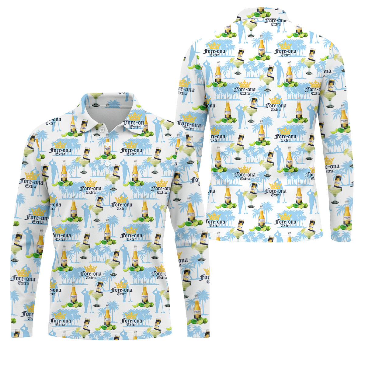 Fore-ona Extra Find Your Fairway Golfer Beer Men's Funny Golf Shirts, Golf Shirts For Men