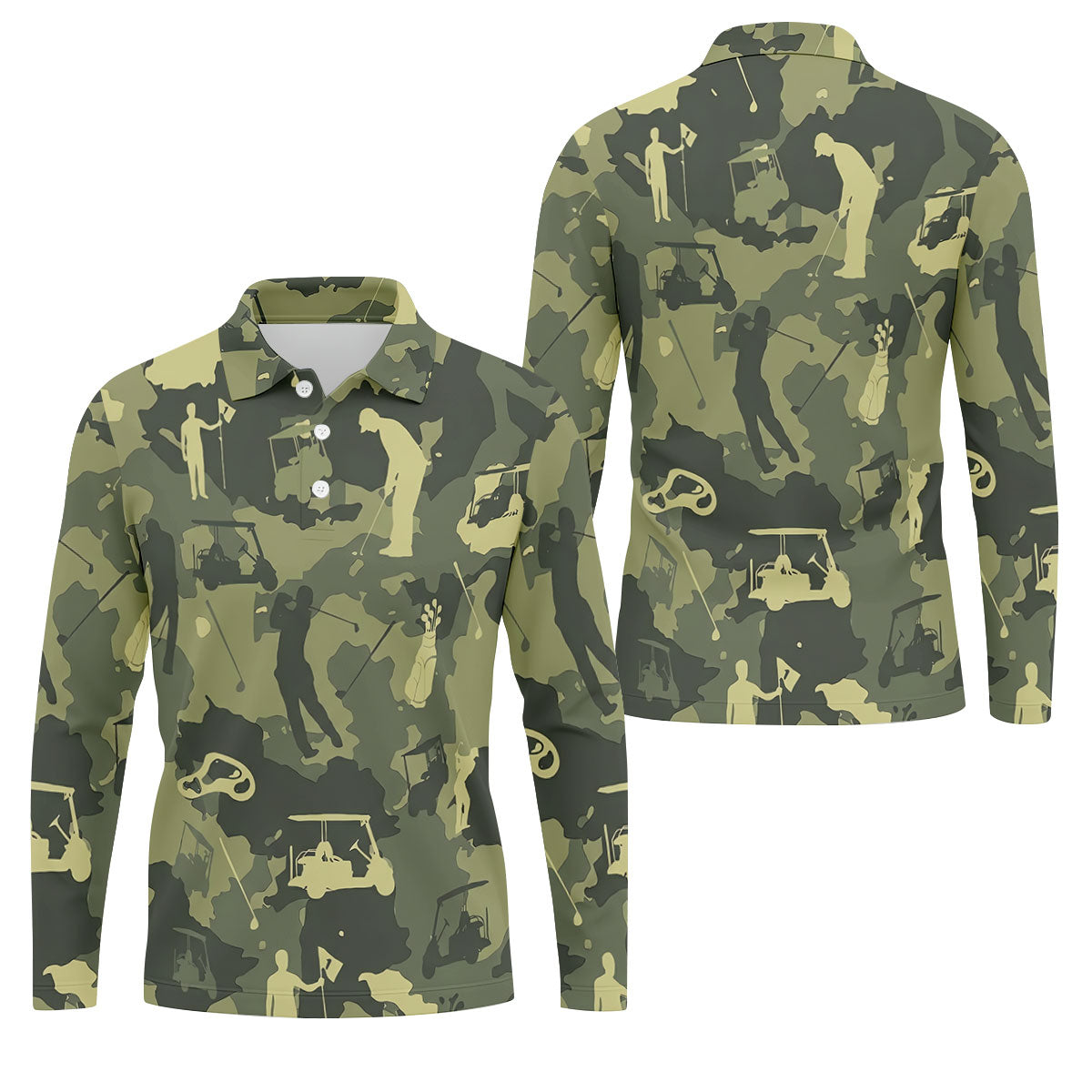 Golf Pose Camo Golf Shirt, Golf Tops For Men, Golf Shirts For Men, Golf Gift For Men