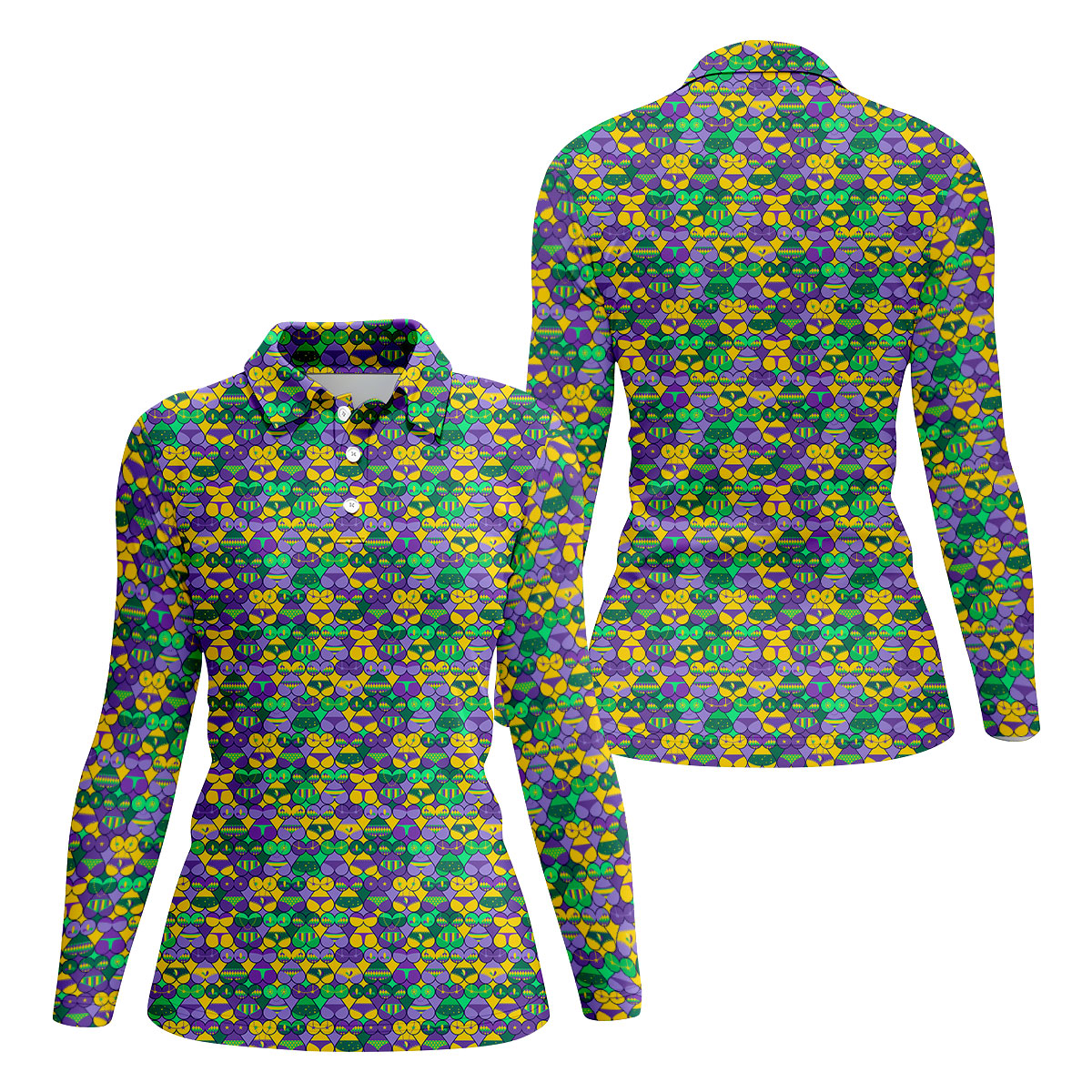 Adult Humor Naughty Fun Mardi Gras Golf Shirt, Women's Golf Shirts, Ladies Golf Polos, Golf Shirt For Women