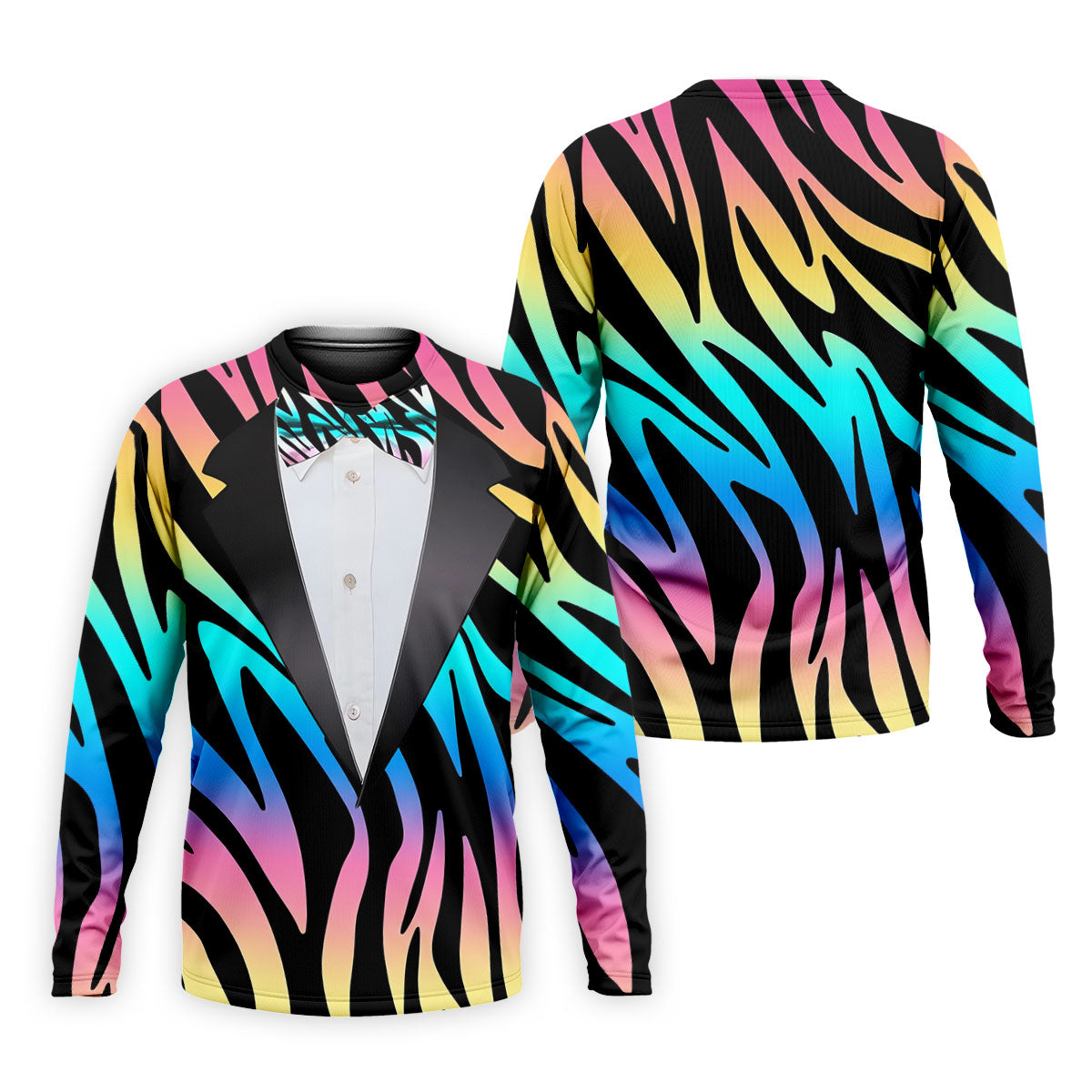Colorful Zebra Funny Costume Hawaiian Golf Shirt, Polo Shirtor Men, Golf Shirts For Men