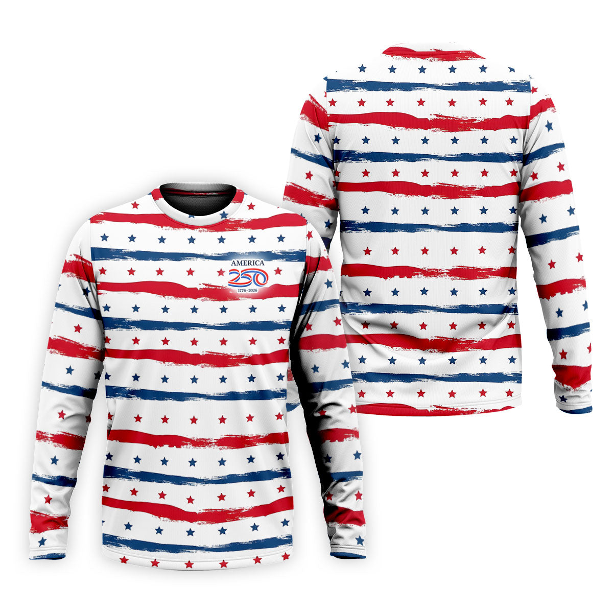 America 250 Red White Blue Stars And Stripes Golf Tops For Men, Patriotic 4th Of July Golf Shirts For Men