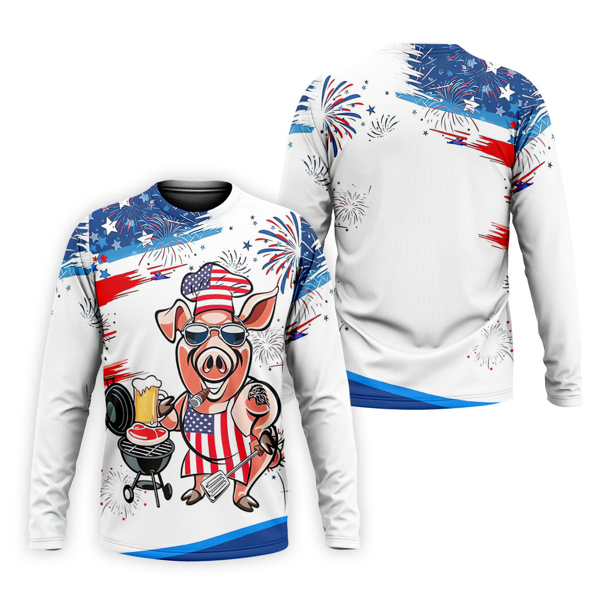Patriotic American Flag Funny BBQ 250th Anniversary Polo Shirt Men, Golf Shirts For Men