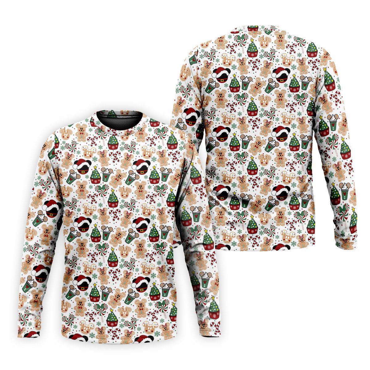 Christmas Sweets Pattern Golf Tops For Men, Cartoon Print Polo Shirt Men, Christmas Golf Shirt, Golfing Apparel