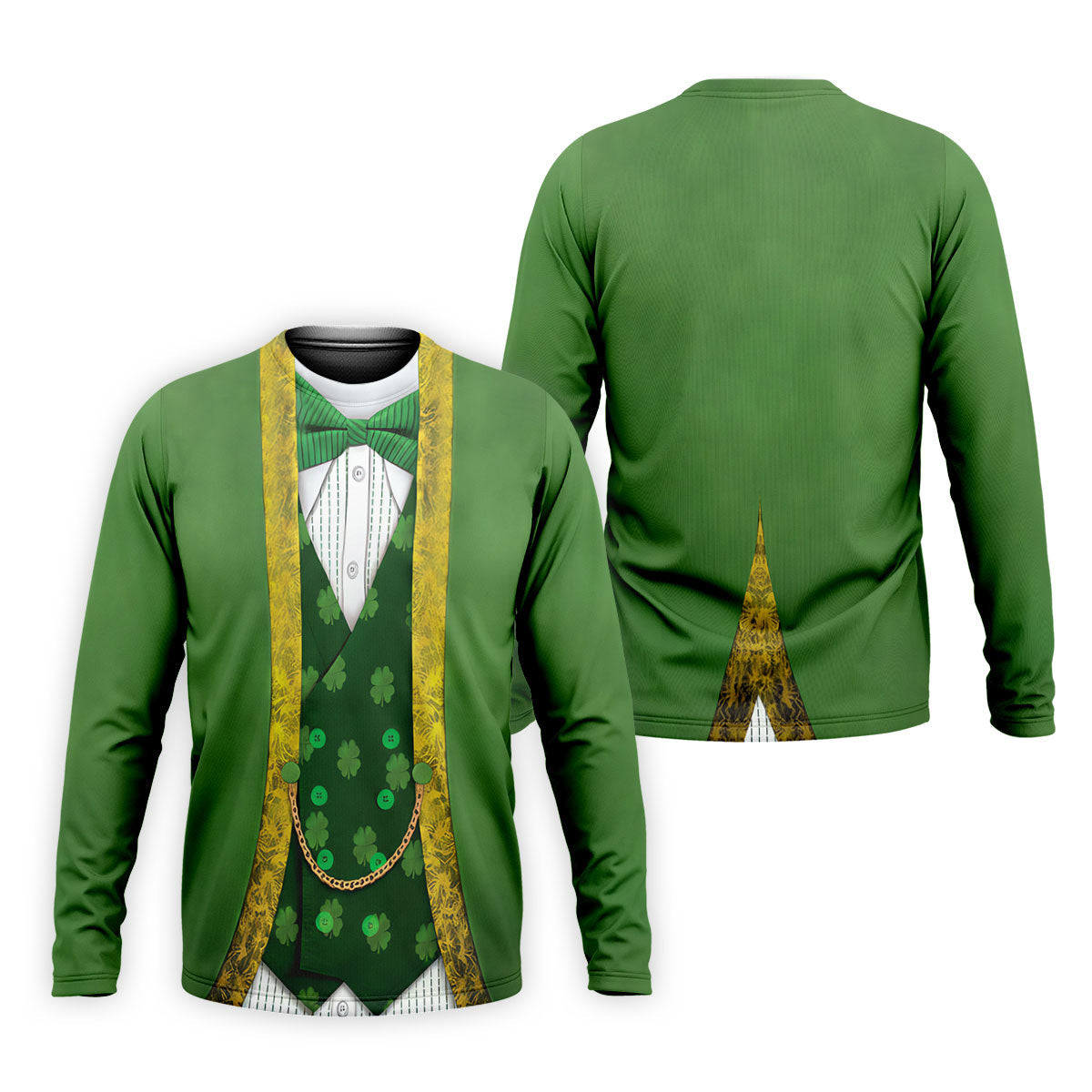 St Patrick's Day Leprechaun Costume Print Golf Tops For Men, Polo ShirtFor Men, Golf Shirts For Men