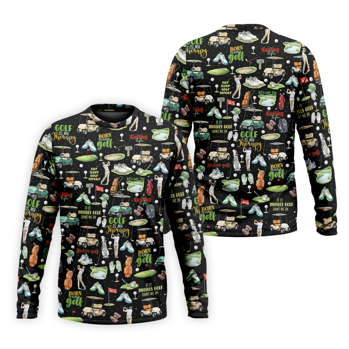 Born To Play Golf Let's Par Tee Black Golf Shirt, Men's Funny Golf Shirts, Golf Shirts For Men, Polo For Men