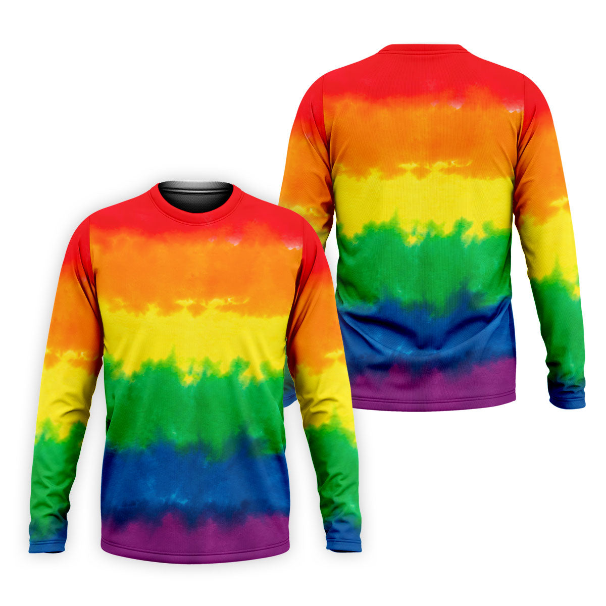 LGBT Rainbow Pride Month Celebrate Tie-Dye Print Golf Tops For Men, Pride Colors Golf Shirts For Men