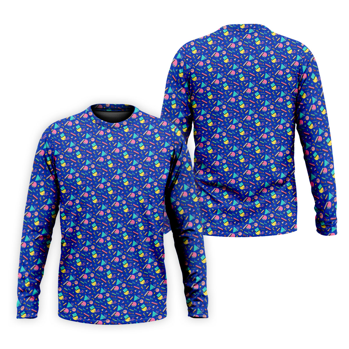 Memphis Pattern Hawaiian Golf Shirt, Retro Summer Men's Golf Shirt, Polo Shirts For Men