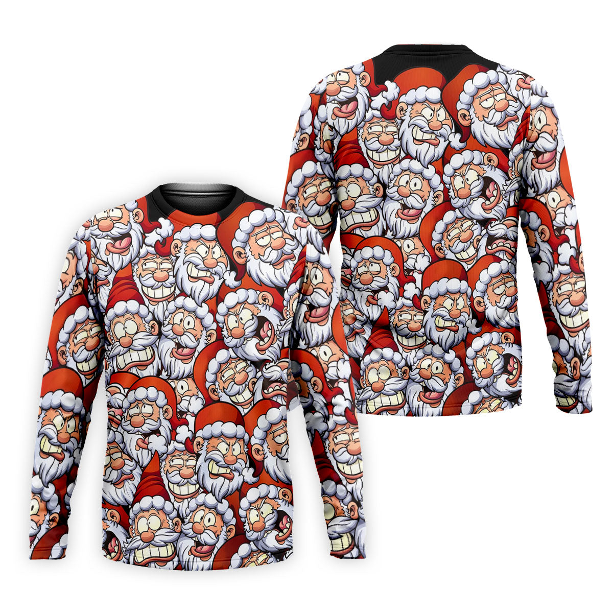 Santa Claus Face Fun Golf Shirts For Men, Christmas Golf Shirt, Polo ShirtFor Men, Golfing Apparel