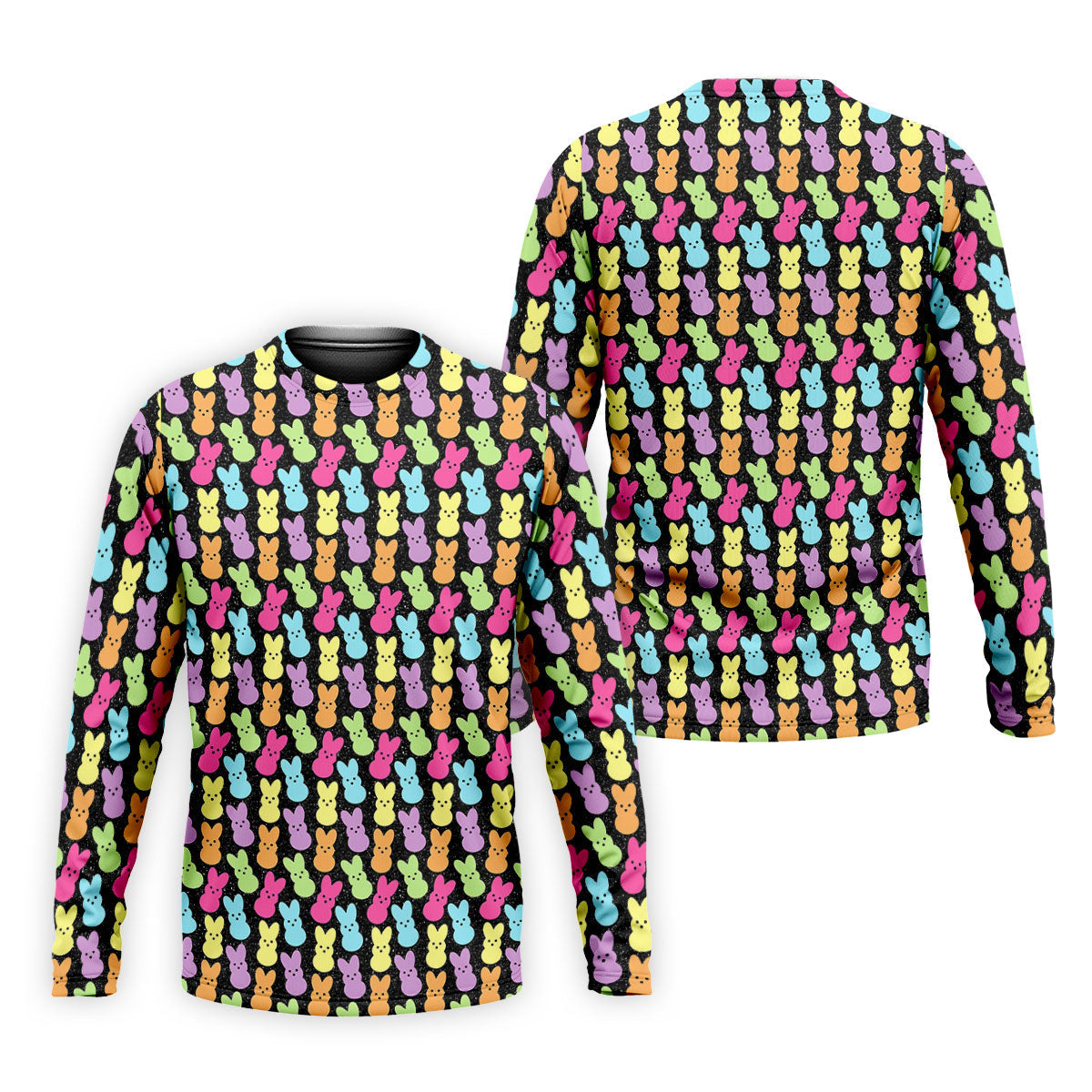 Colorful Easter Peeps Black Golf Shirt, Golf Shirts For Men, Cute Golf Outfit, Polo ShirtFor Men