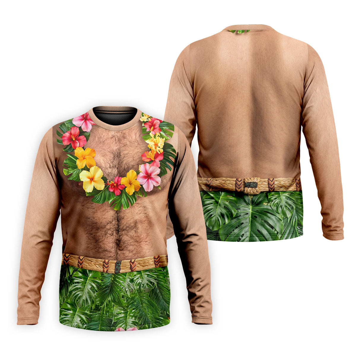 Tropical Theme Party Men's Funny Golf Shirts, Hawaiian Golf Shirt, Polo Shirtor Men