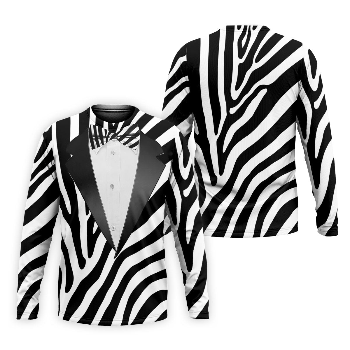 Zebra Pattern Funny Costume Hawaiian Golf Shirt, Polo ShirtFor Men, Golf Shirts For Men