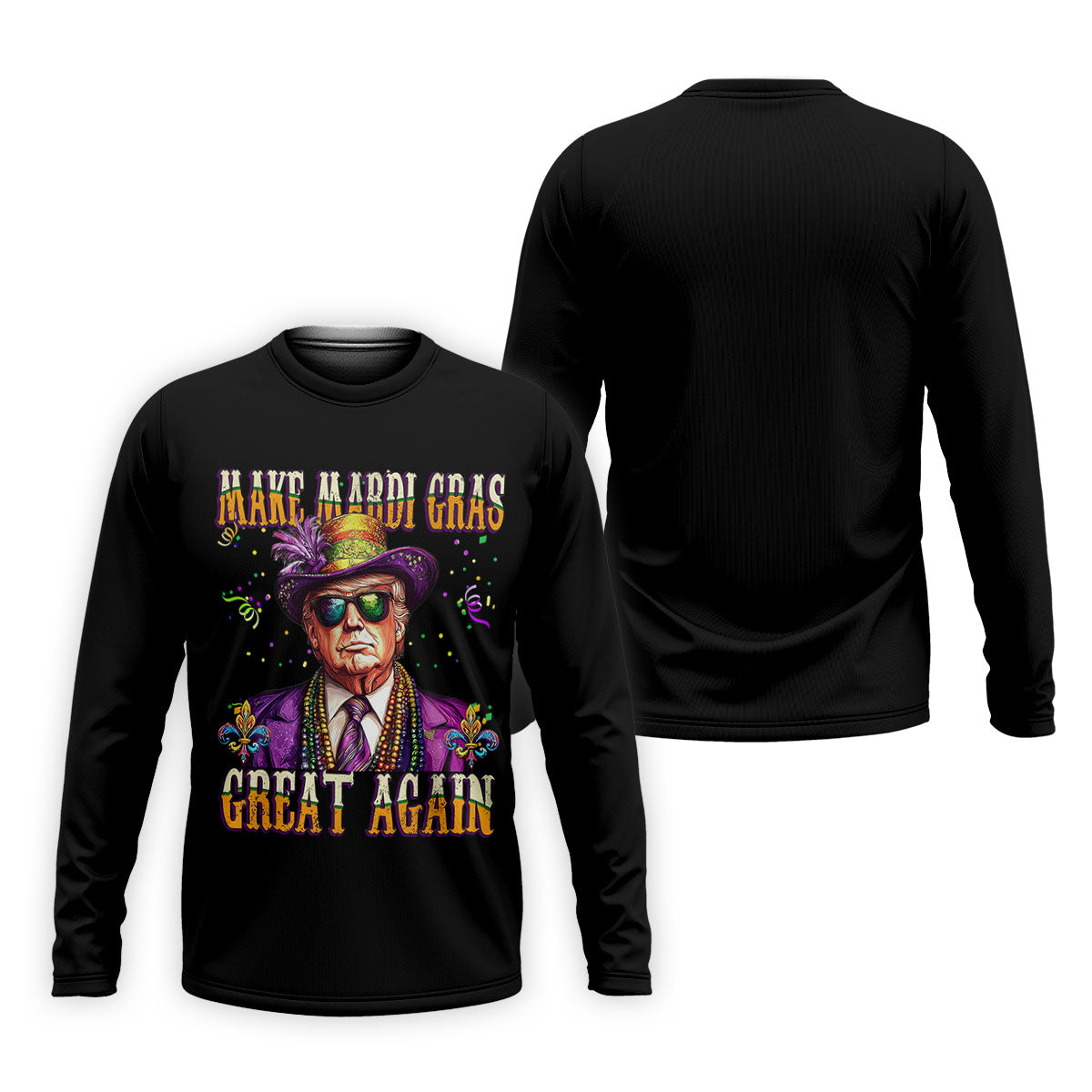 Make Mardi Gras Great Again Men's Funny Golf Shirts, Golf Shirts For Men, Polo ShirtFor Men