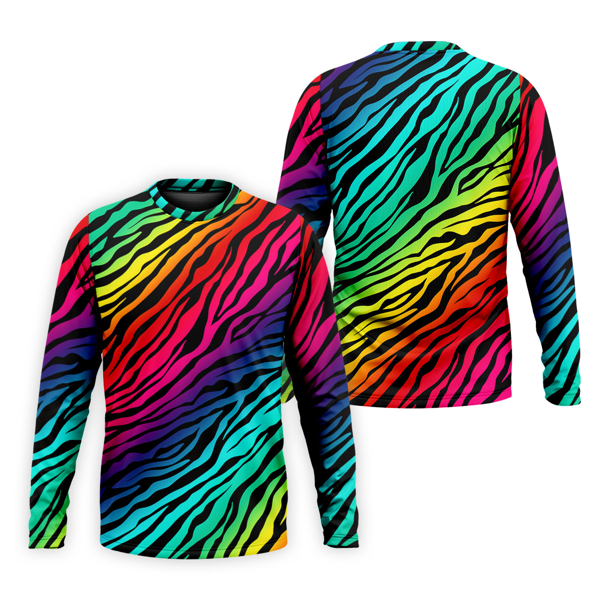 Rainbow Gradient LGBT Support Zebra Pattern Golf Tops For Men, Pride Month Golf Shirts For Men