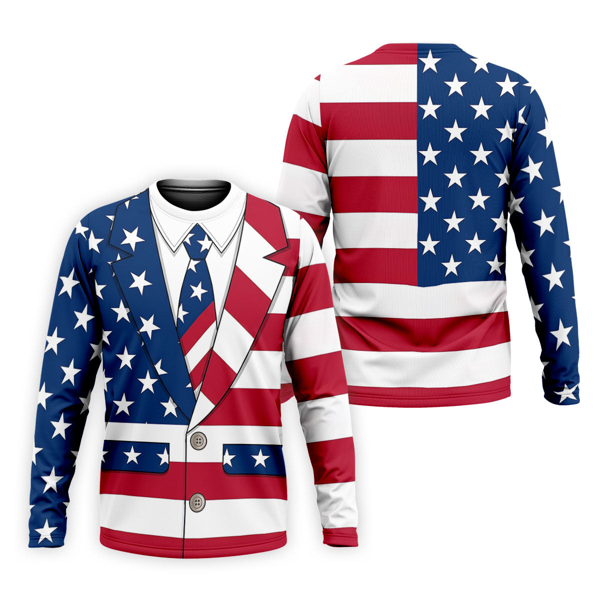US Flag Tuxedo Costume Patriotic 4th Of July Golf Shirt, 250 Years Polo Shirtor Men