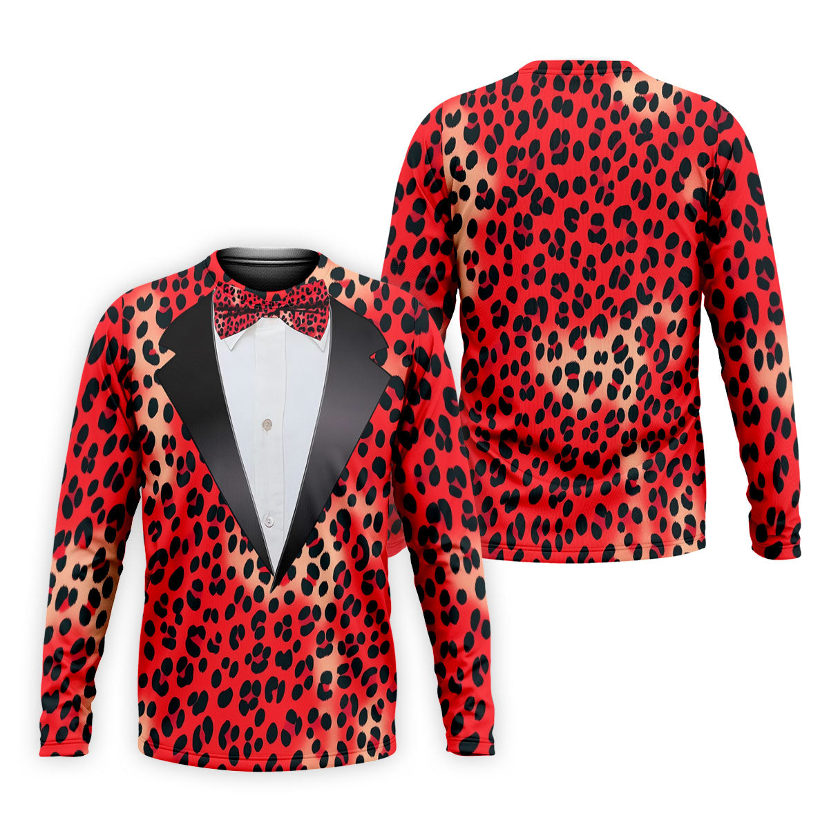 Red Leopard Funny Costume Hawaiian Golf Shirt, Polo Shirtor Men, Golf Shirts For Men