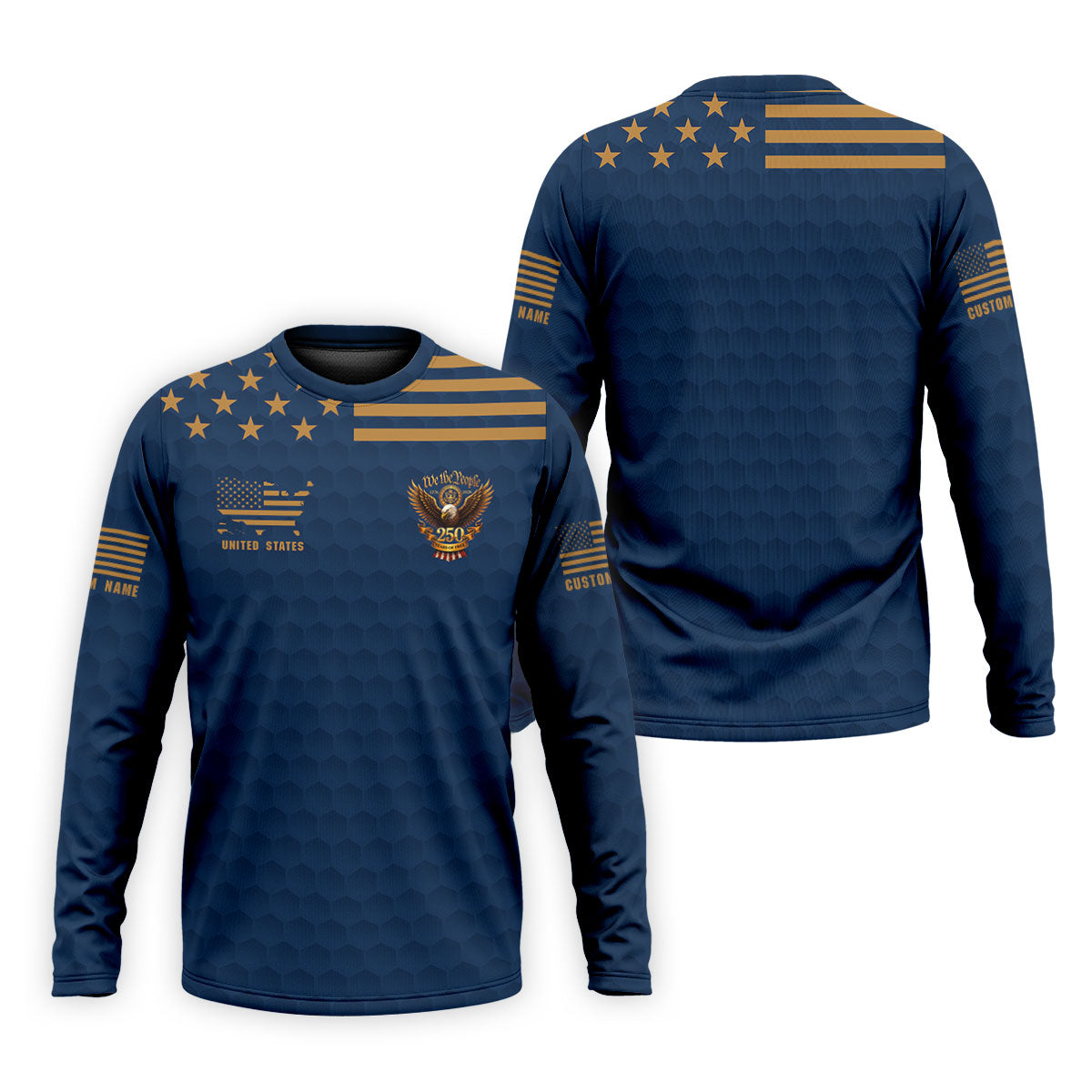 Navy Veteran We The People 250 Years Of Free 4th Of July Golf Shirt, Golf Shirts For Men