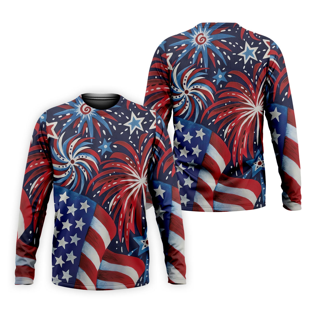 American Flag Pattern Red White Blue 250th Anniversary Patriotic Golf Shirt, Golf Shirts For Men