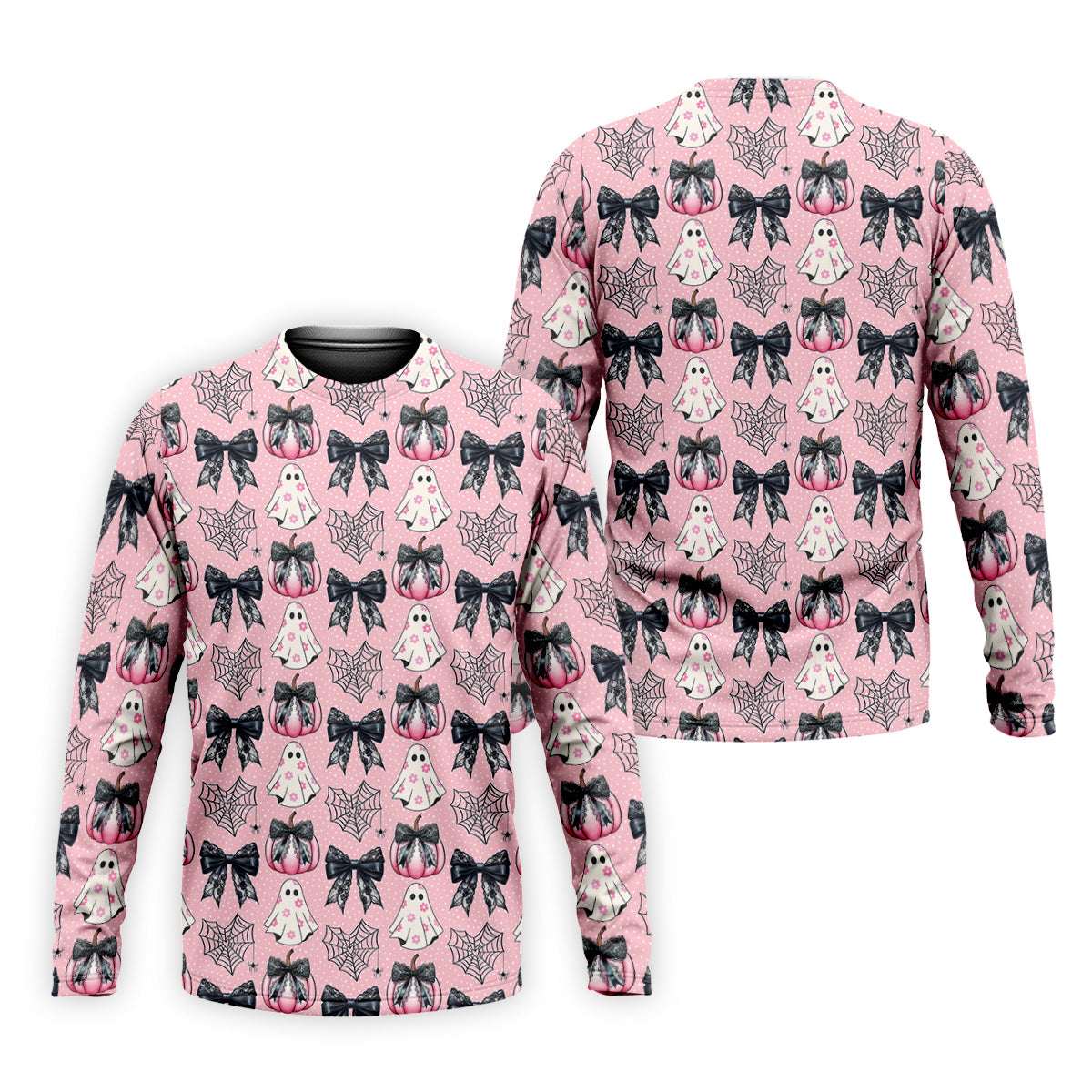 Coquette Pumpkin Boo Pink And Black Cute Golf Outfit, Fun Golf Shirts For Men, Golfing Apparel