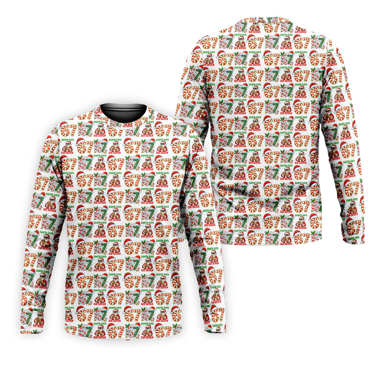 Santa Says Six Seven Funny Christmas Golf Shirt For Men, Christmas Golf Tops, Men Golf Apparel
