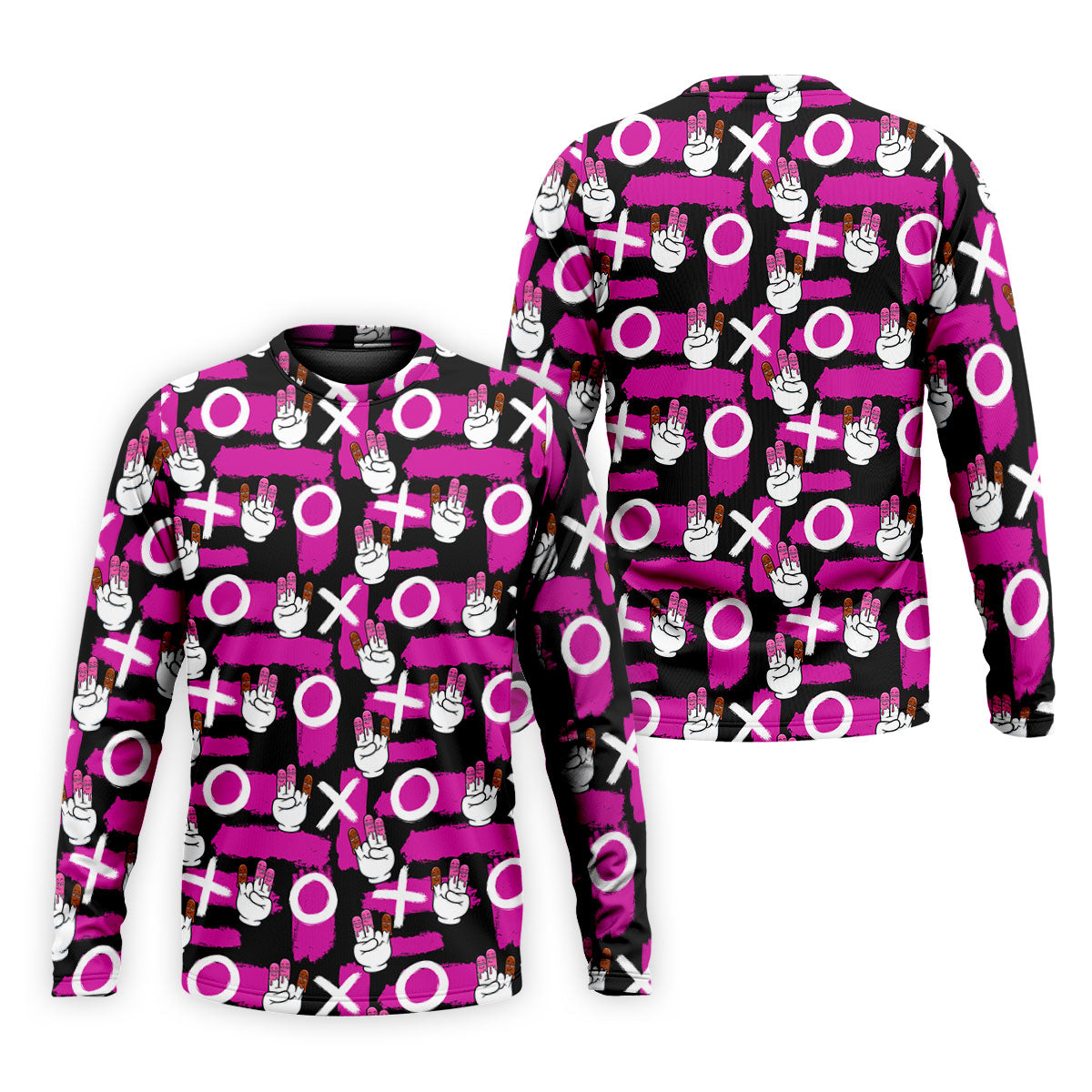 Chocolate Fingers Adult Humor XOXO Black Purple Fun Golf Shirts For Men, Valentines Golf Gift, Polo ShirtFor Men
