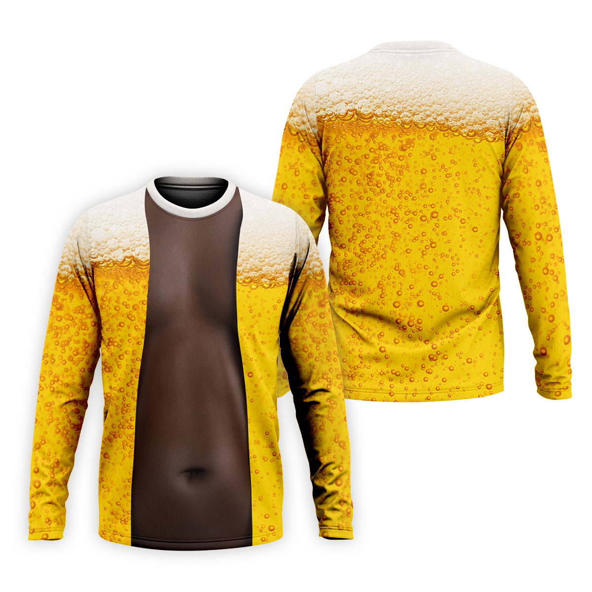 Beer Pint Illusion Pattern Hawaiian Golf Shirt, Golf Shirts For Men, Polo Shirts For Men