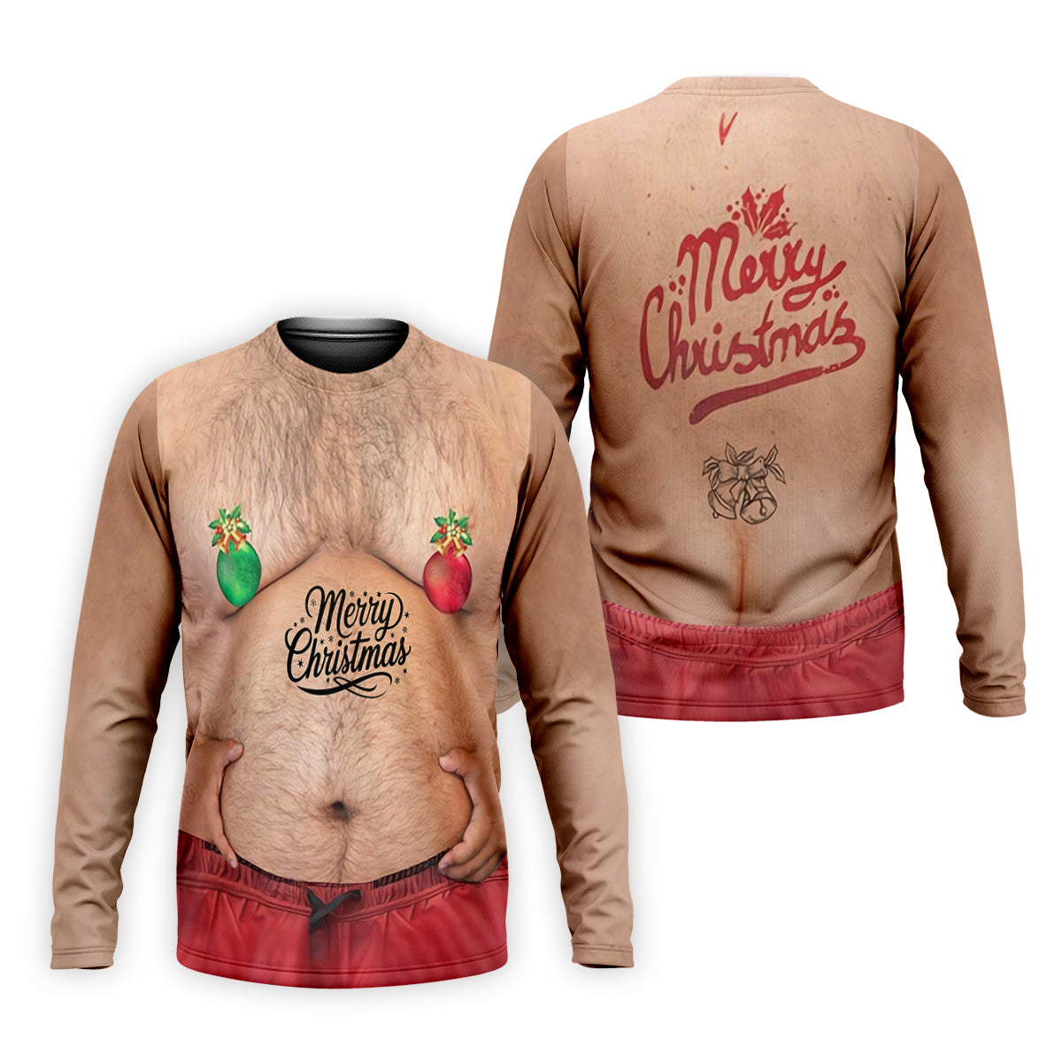 Funny Ugly Hairy Belly Golf Tops For Men, Christmas Golf Shirt, Polo ShirtFor Men, Golf Shirts For Men