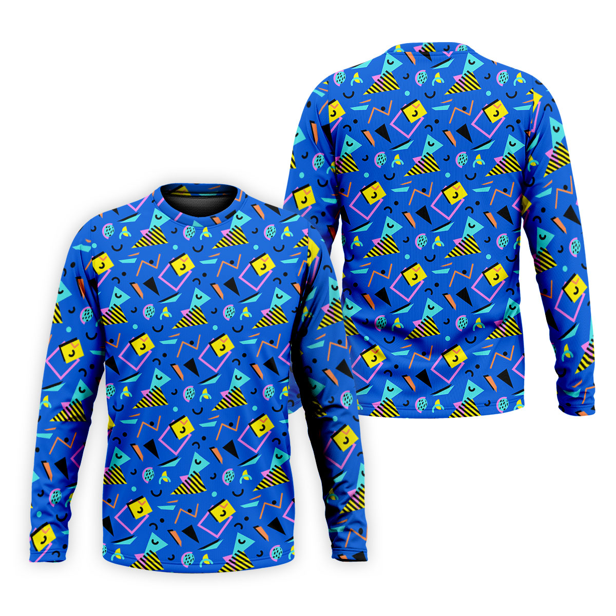 Playful Geometric Memphis Style Golf Tops For Men, Polo ShirtFor Men, Golf Shirts For Men