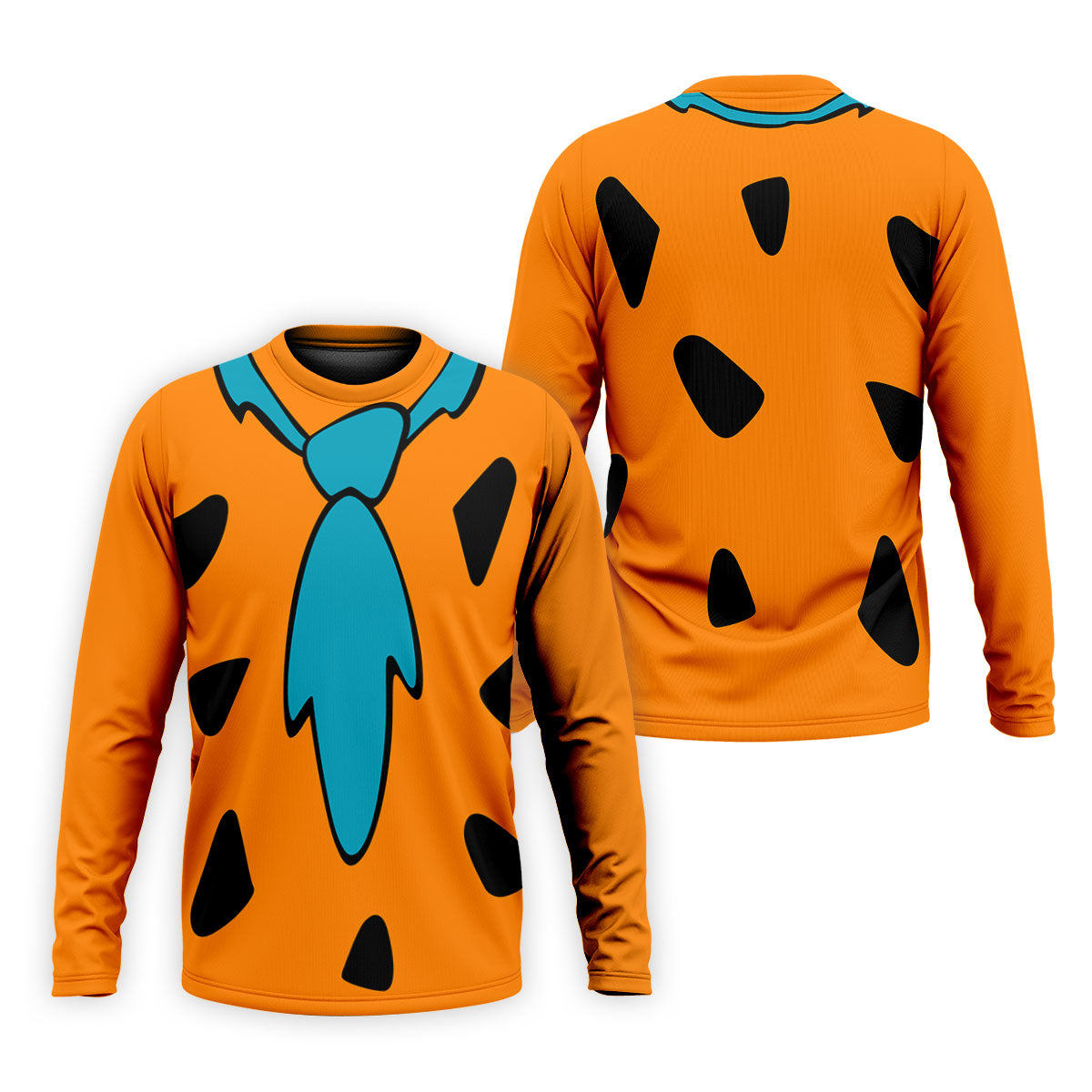 Orange Blue Stone Age Hawaiian Golf Shirt, Mens Golf Apparel, Golf Polo Shirts For Men