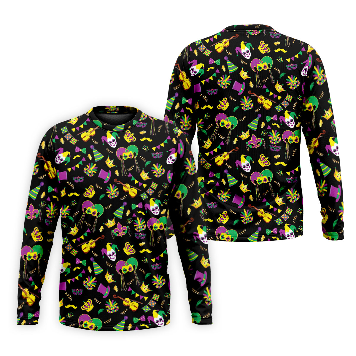 Festive Mask Purple Green Gold Mardi Gras Golf Shirt, Polo ShirtFor Men, Golf Shirts For Men