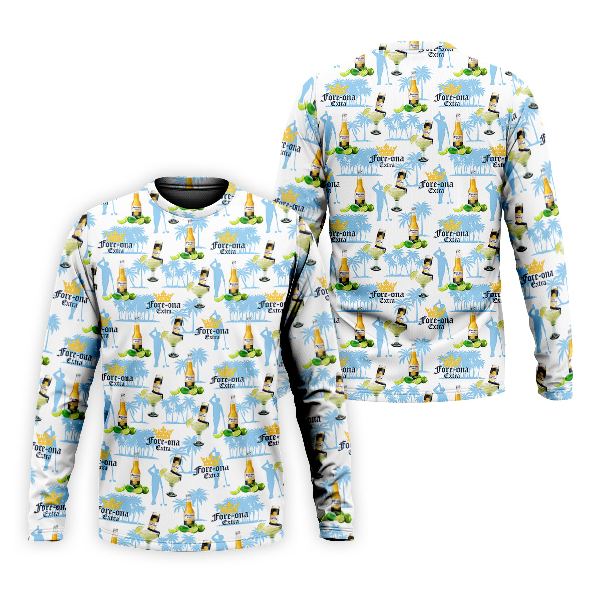 Fore-ona Extra Find Your Fairway Golfer Beer Men's Funny Golf Shirts, Golf Shirts For Men